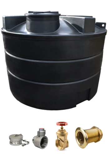 10,000 Litre Fire Water Tank - Instantaneous Connections
